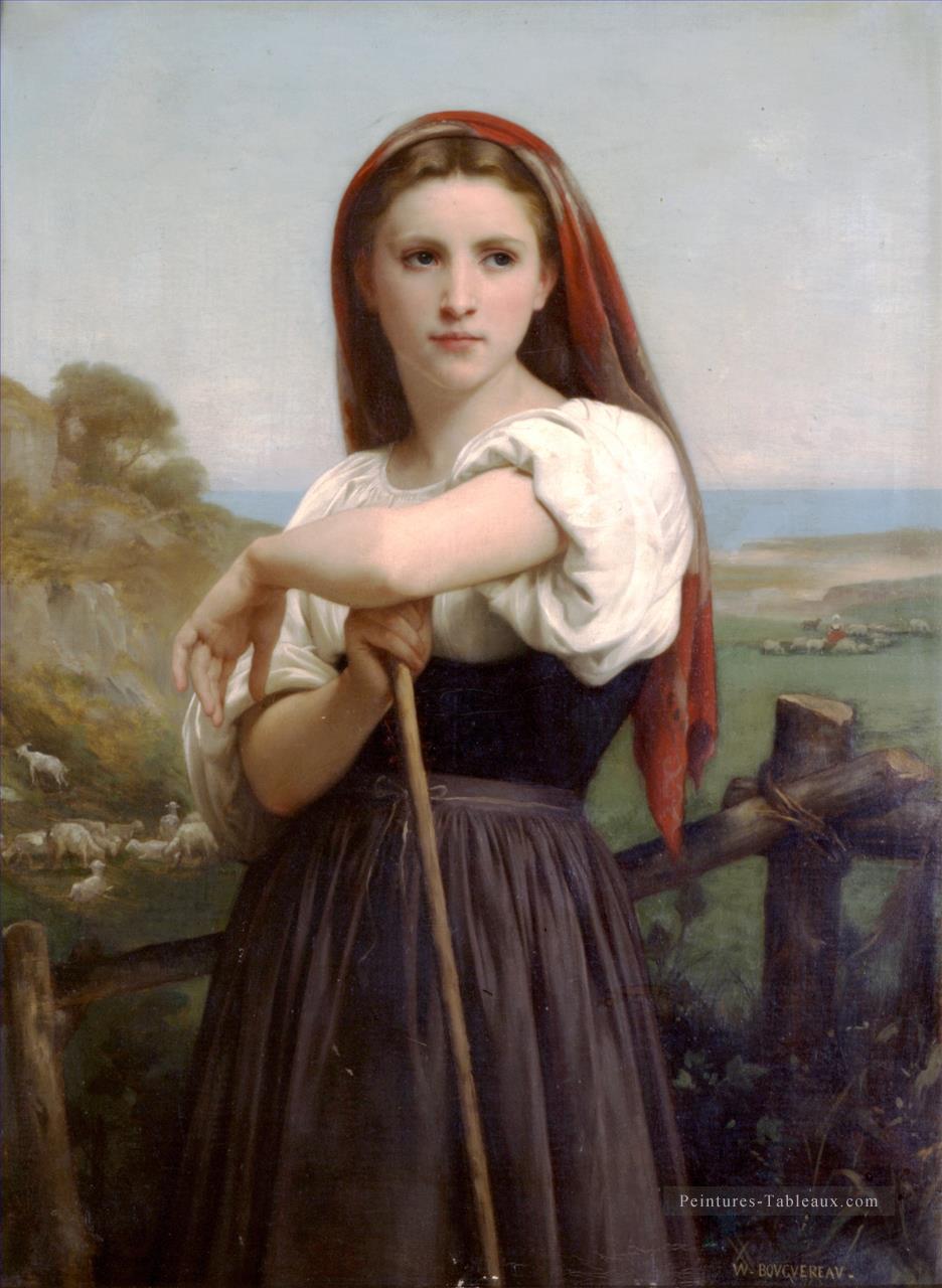 Jeune bergère 1868 réalisme William Adolphe Bouguereau Peintures à l'huile